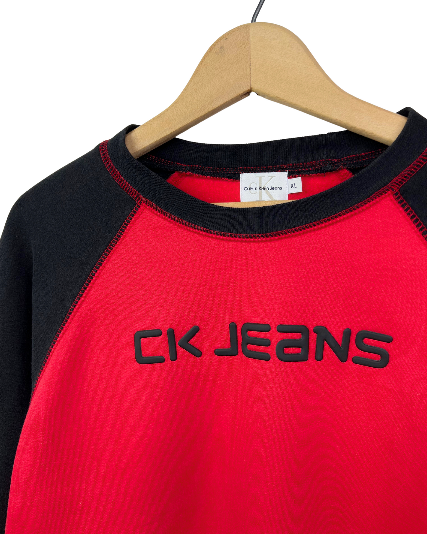 90’s Calvin Klein CK JEANS Raglan Crop Sweatshirt Sz S/M