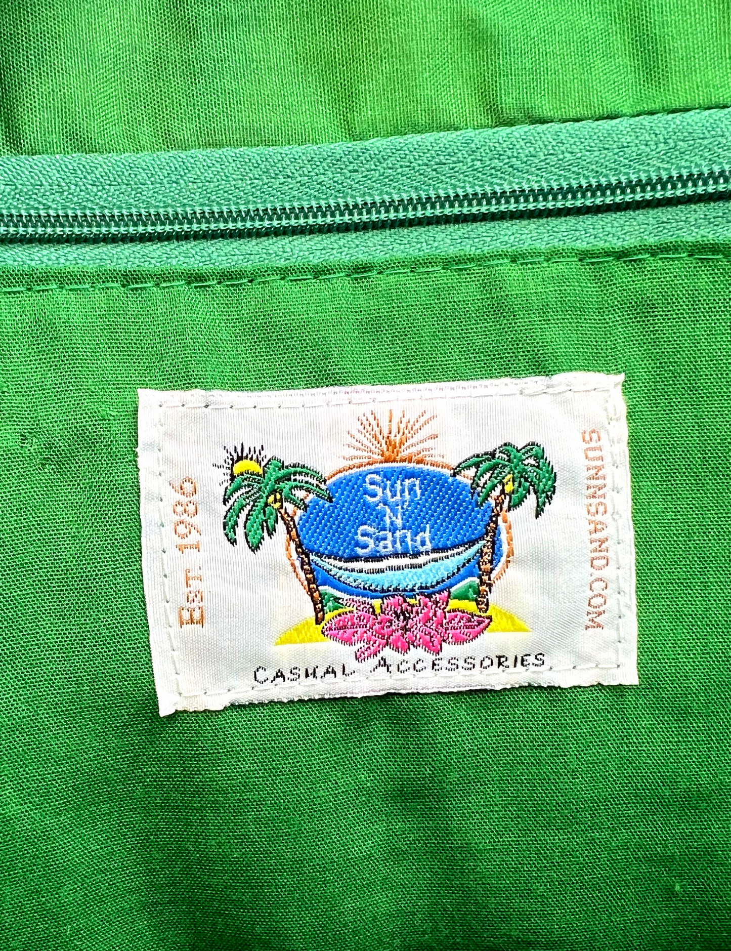 90’s Rainbow Straw Beaded Beach Tote Bag