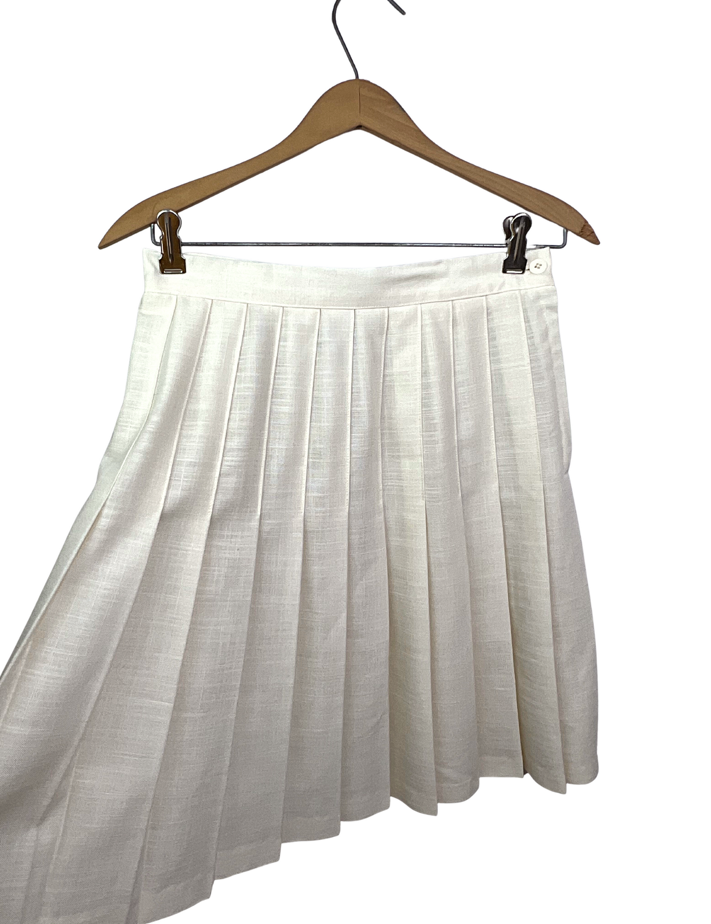 80’s Ivory Pleated Tennis Skirt Size 6