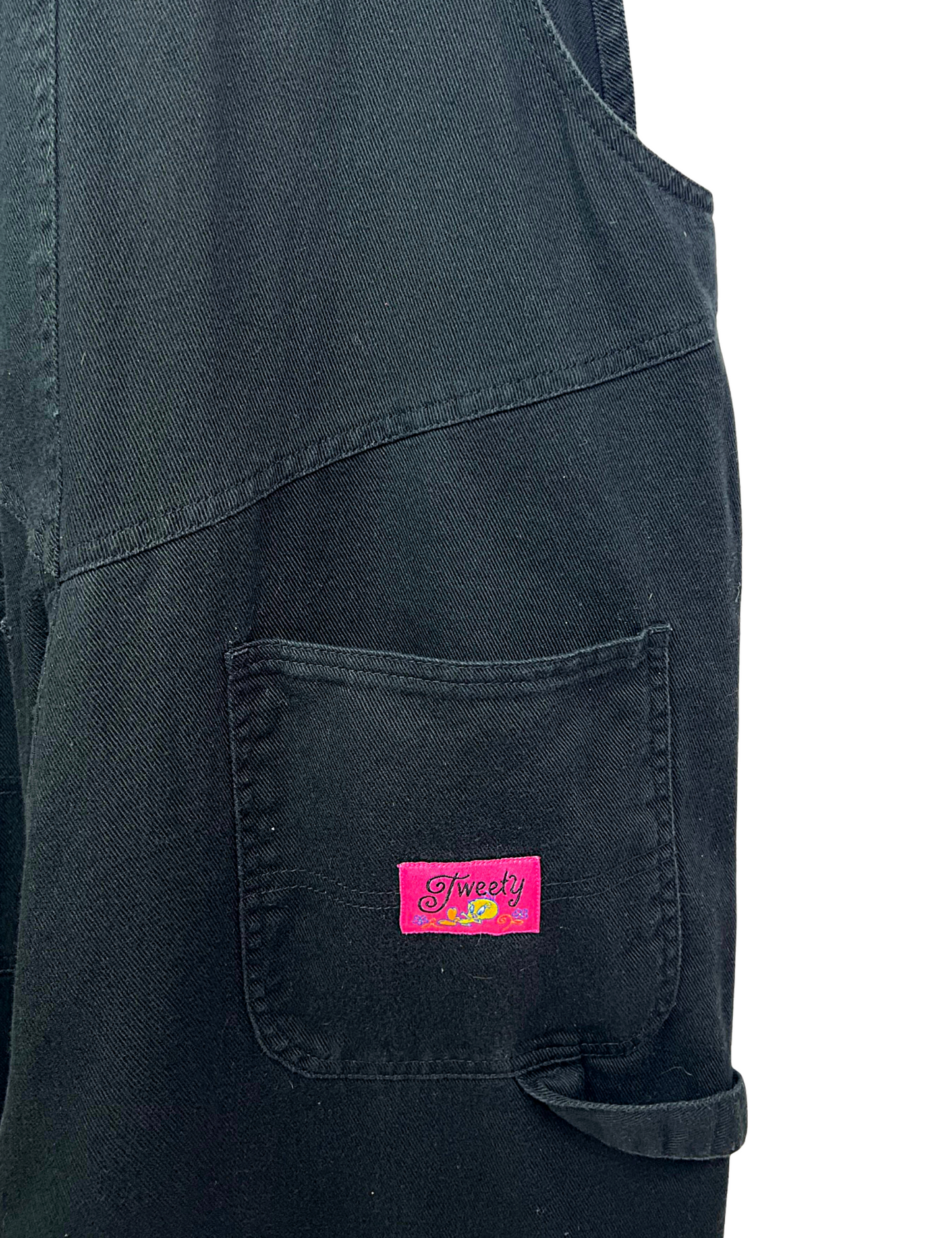 2001 Y2K Tweety Bird Looney Tunes Embroidered Overalls