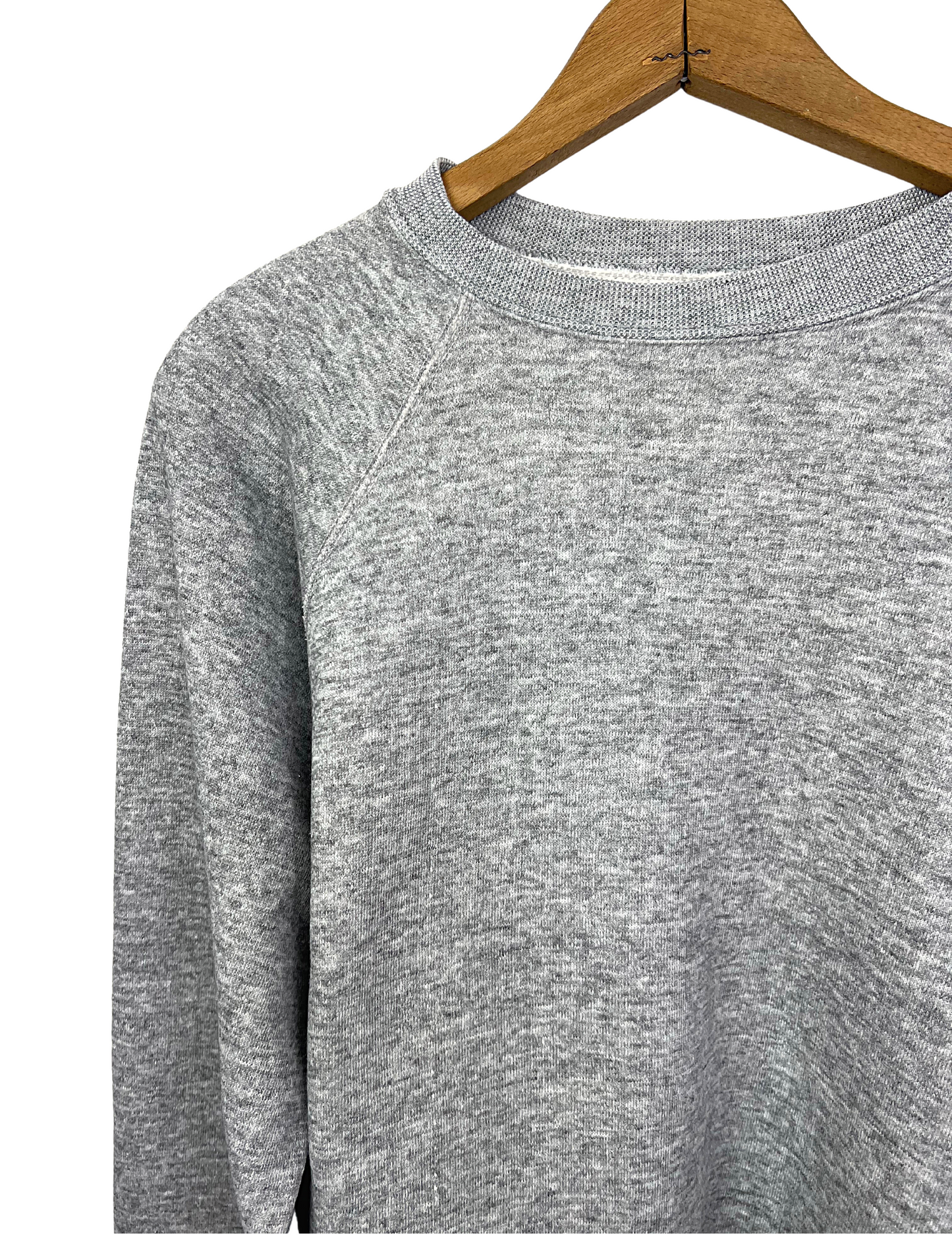 80’s Light Gray Heather Basic Super Soft Crew Sweatshirt Size L