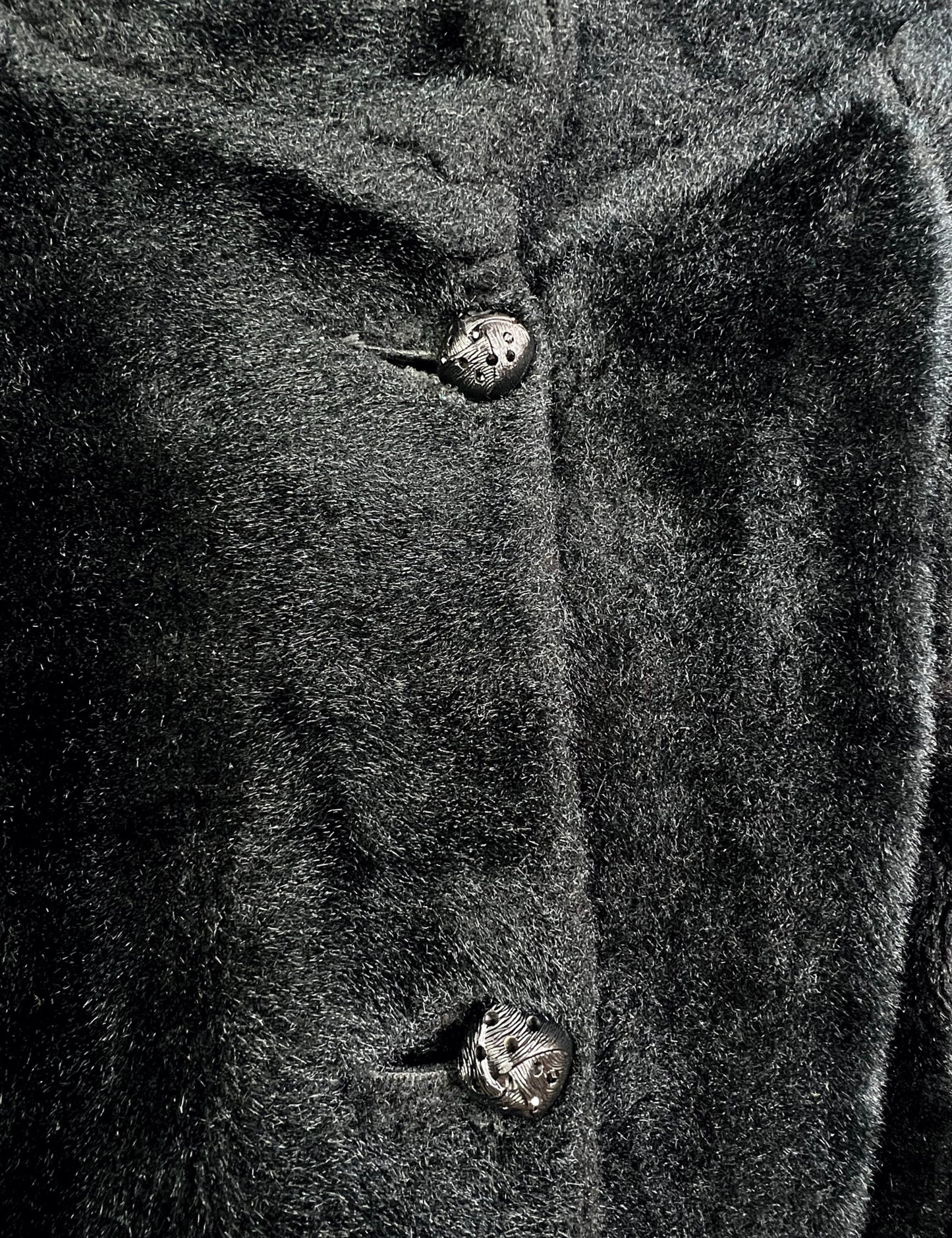 50’s Black Faux Fur Styled by Winter Fuzzy Jacket Size Medium