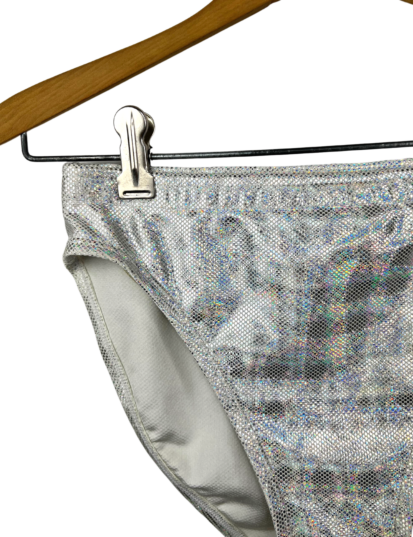 00’s Y2K TYR Silver Holographic Pool Water Racerback 2 Pc Swimsuit
