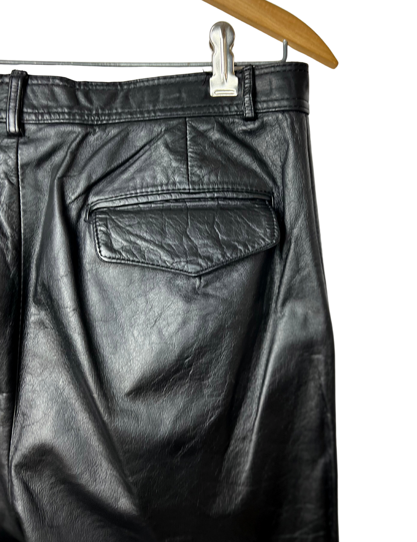 80’s Black Leather Motorcycle Pant