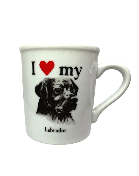 80’s I Love my Labrador Black Lab Dog Papel Mug