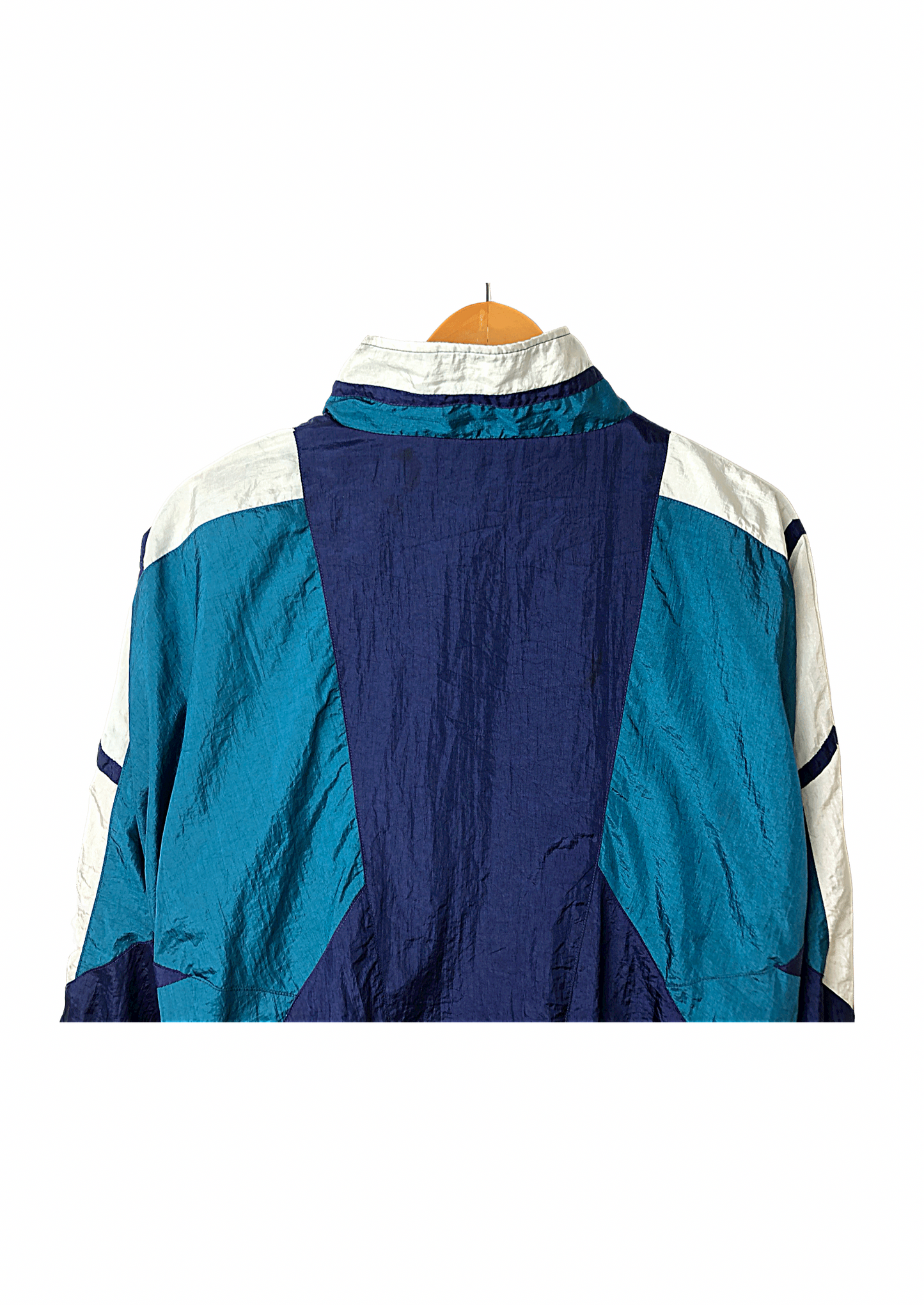 80’s Activewear Teal & Blue Colorblock 2 Piece Windbreaker Tracksuit