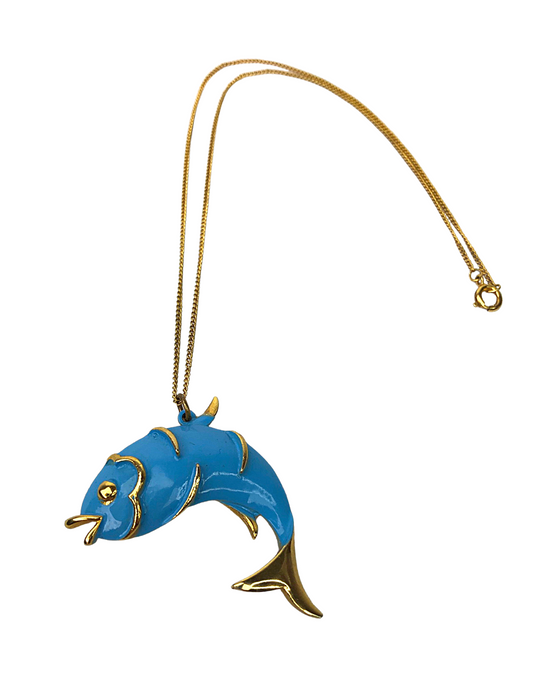 60’s Turquoise Fish Pieces Necklace