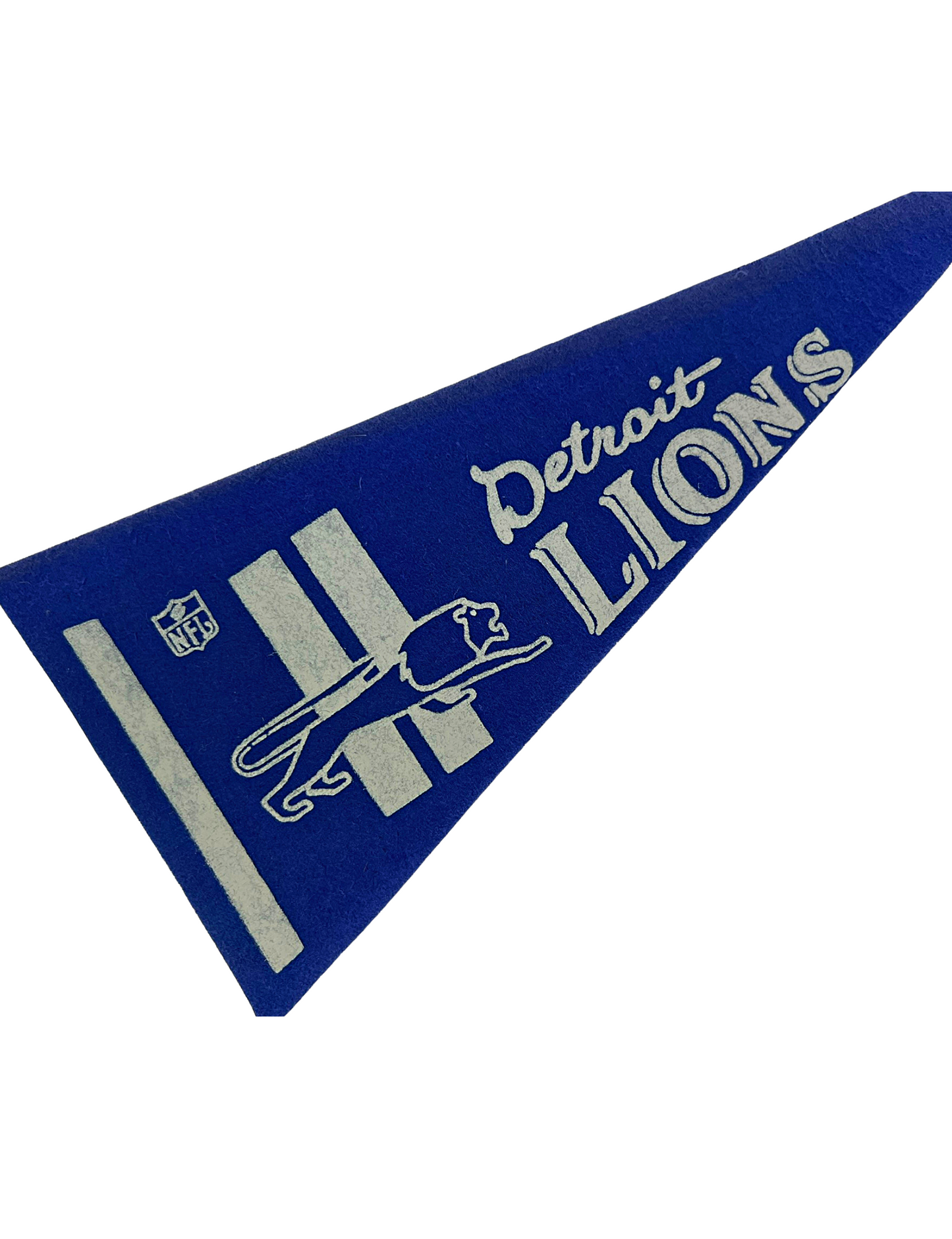 Vintage Detroit Lions Mini Football Felt Pennant 4.25” x 9”
