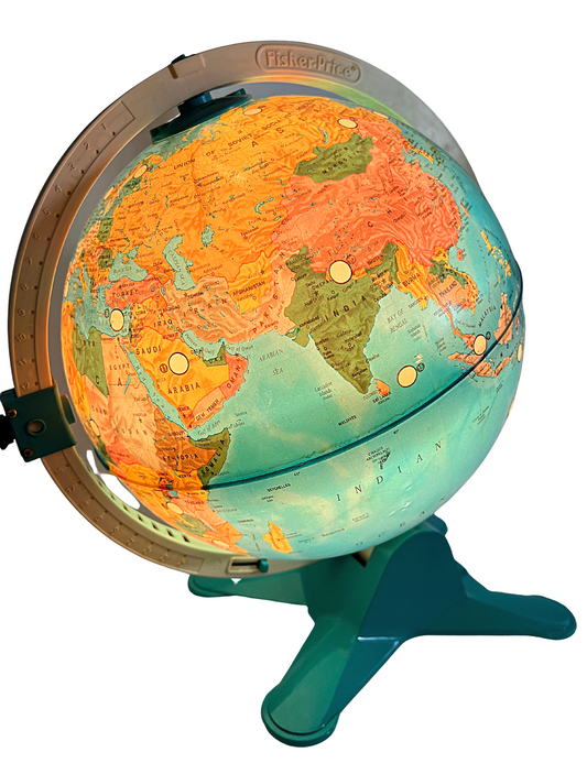 1988 Fisher Price Light Up Lamp View Finder Educational Globe