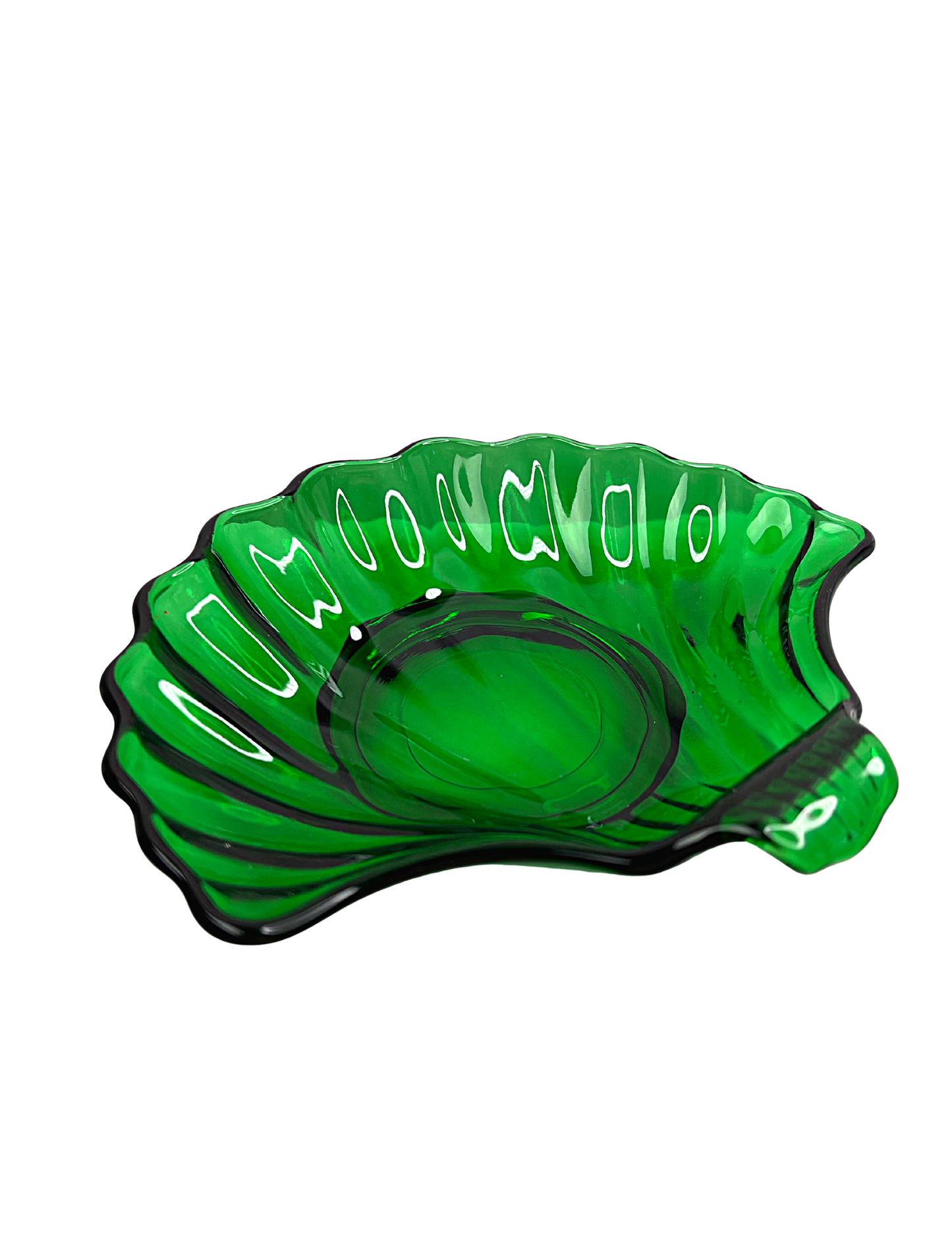 80’s Green Seashell Coastal Catchall Dish