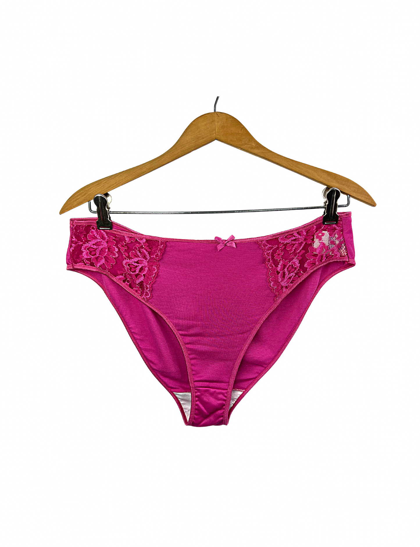 80’s Pink Lace Cotton Camisole + Panty Lingerie Set