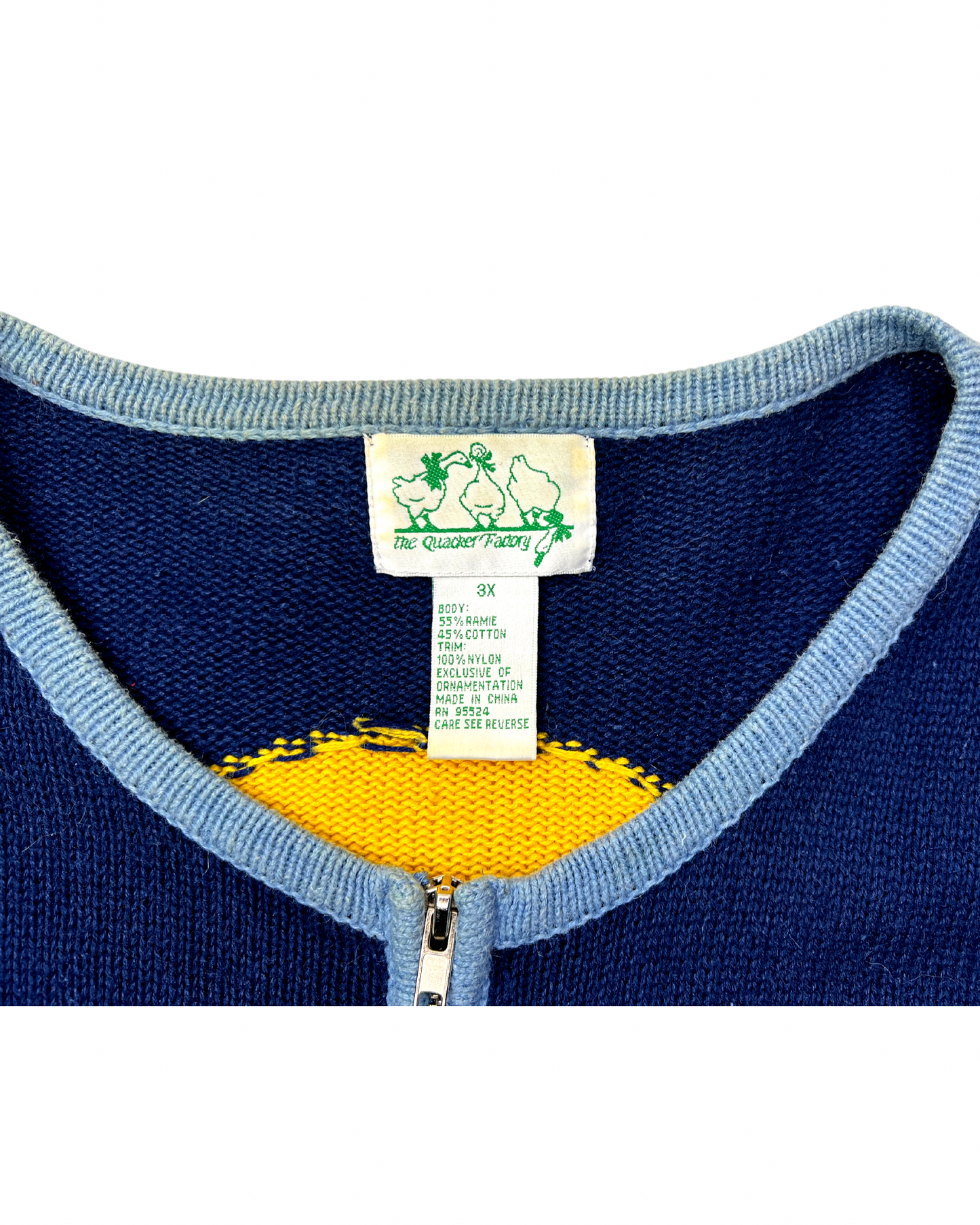 90’s Cats on Fence Chunky Cardigan Plus Size 3X