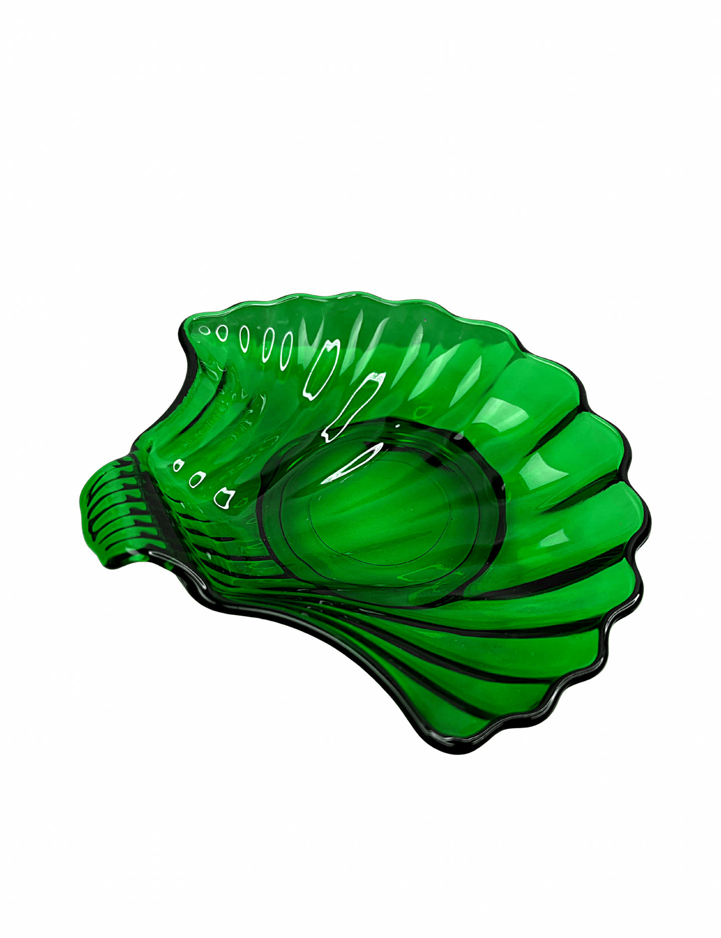 80’s Green Seashell Coastal Catchall Dish