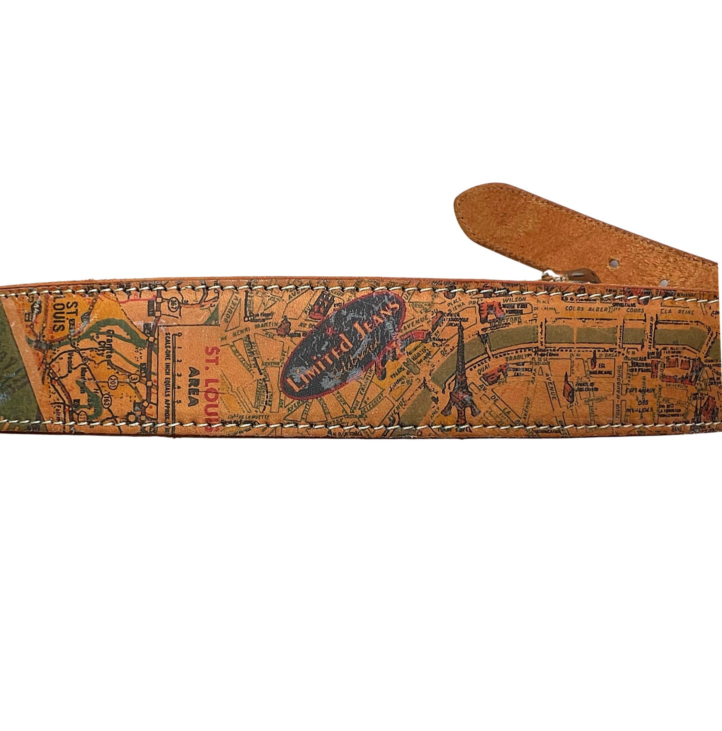 90’s Leather Map The Limited Belt Size L