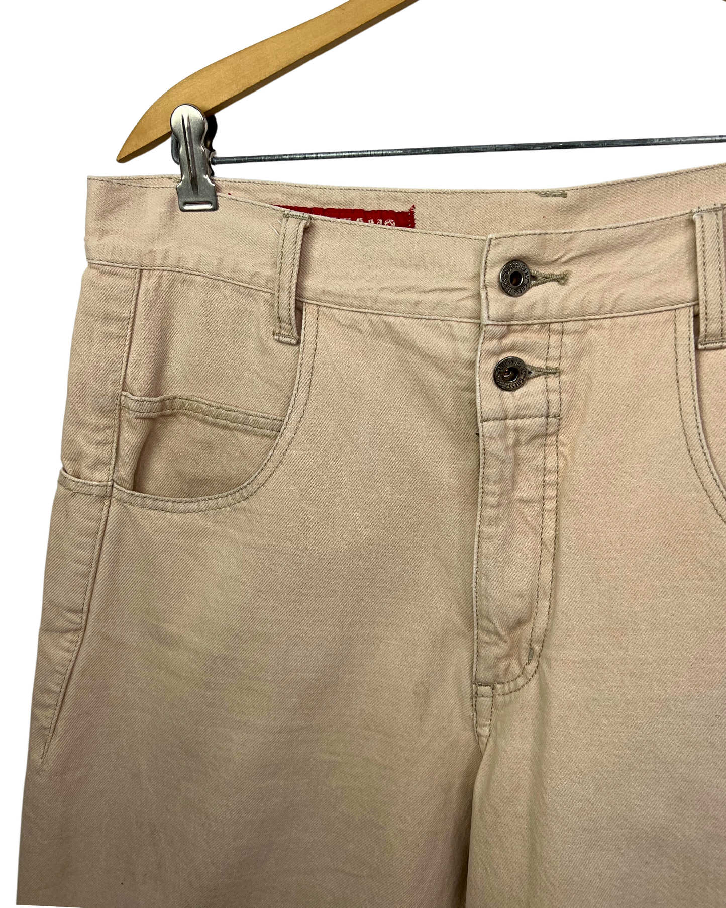 90’s Guess Jeans 5 Pocket Khaki 10” Jean Shorts Size 32/34