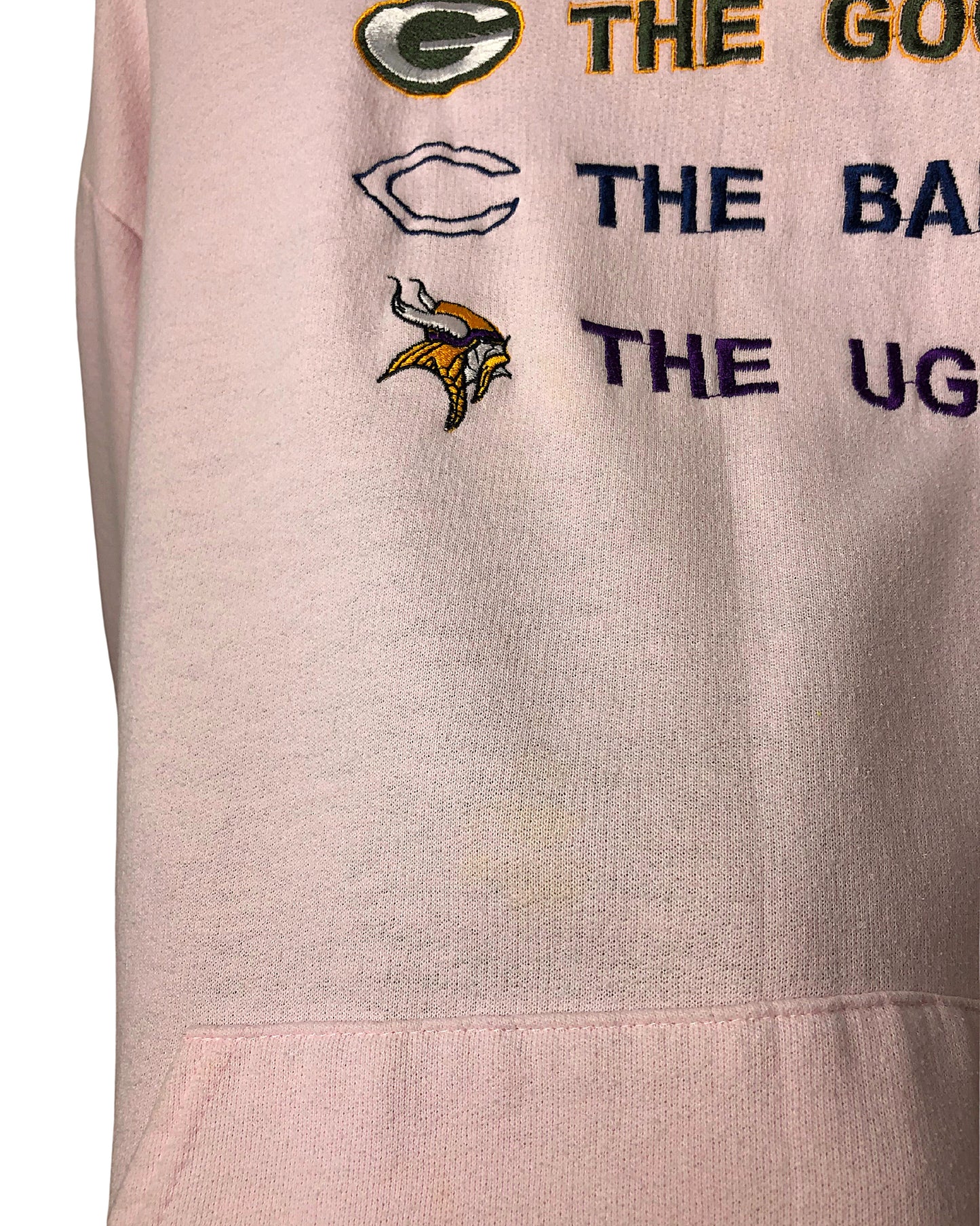 Vintage 90's Packers Bears, Vikings Good Bad Ugly Hoodie Size L