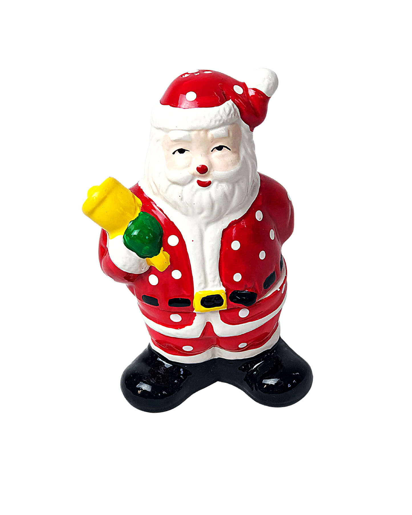 Vintage 90’s Santa Salt & Pepper Stackable Ceramic Christmas Shakers
