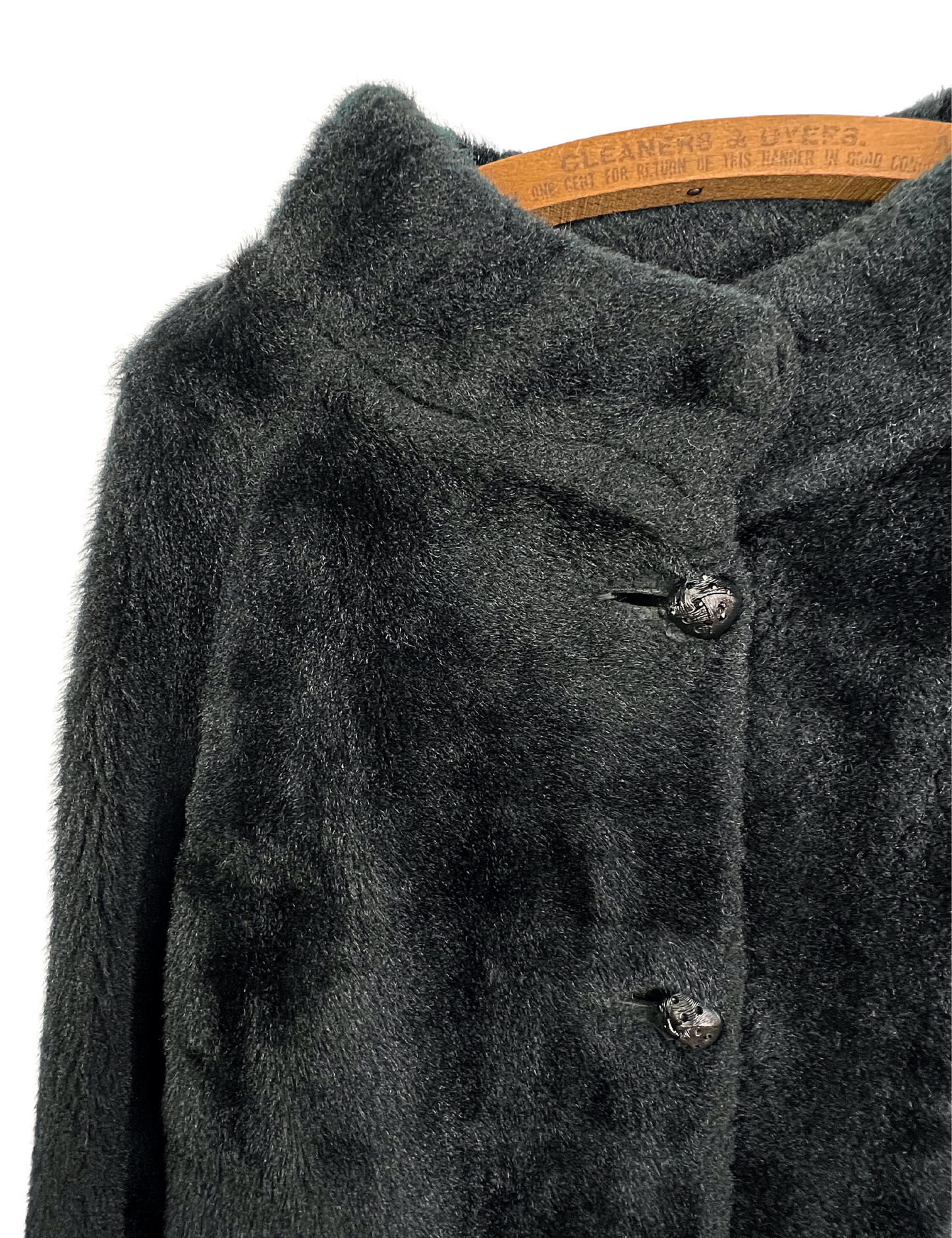 50’s Black Faux Fur Styled by Winter Fuzzy Jacket Size Medium