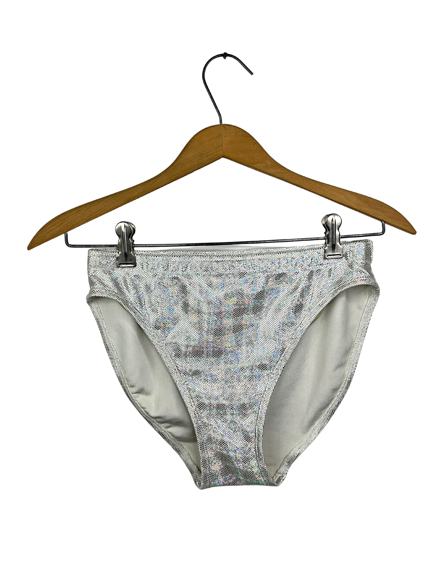 00’s Y2K TYR Silver Holographic Pool Water Racerback 2 Pc Swimsuit