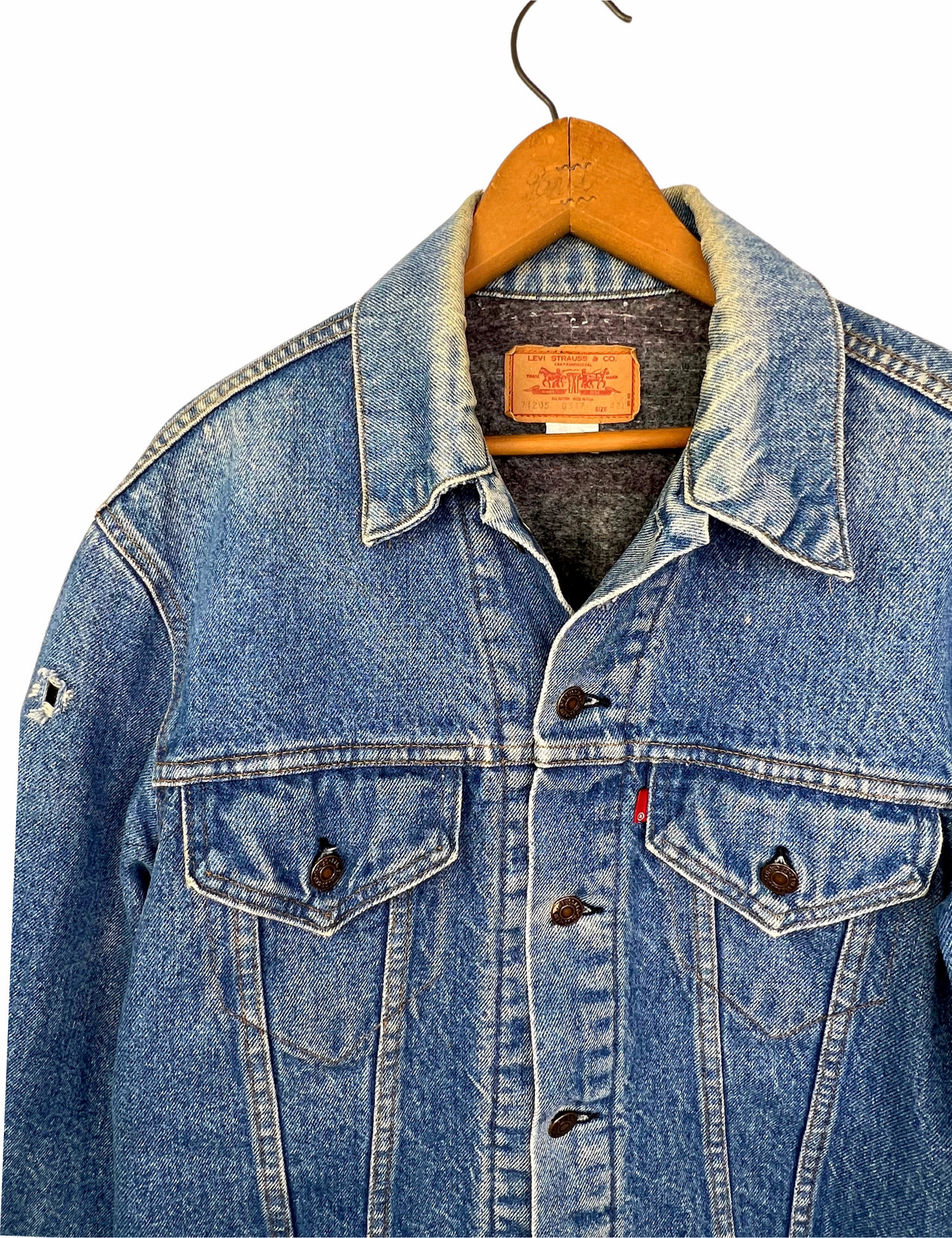 70’s 80’s Levi Strauss Troy Blanket Lining Jean Jacket