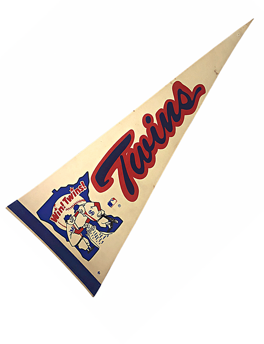 Vintage 1960’s Minnesota Twins Baseball Felt Pennant 30” x 12”