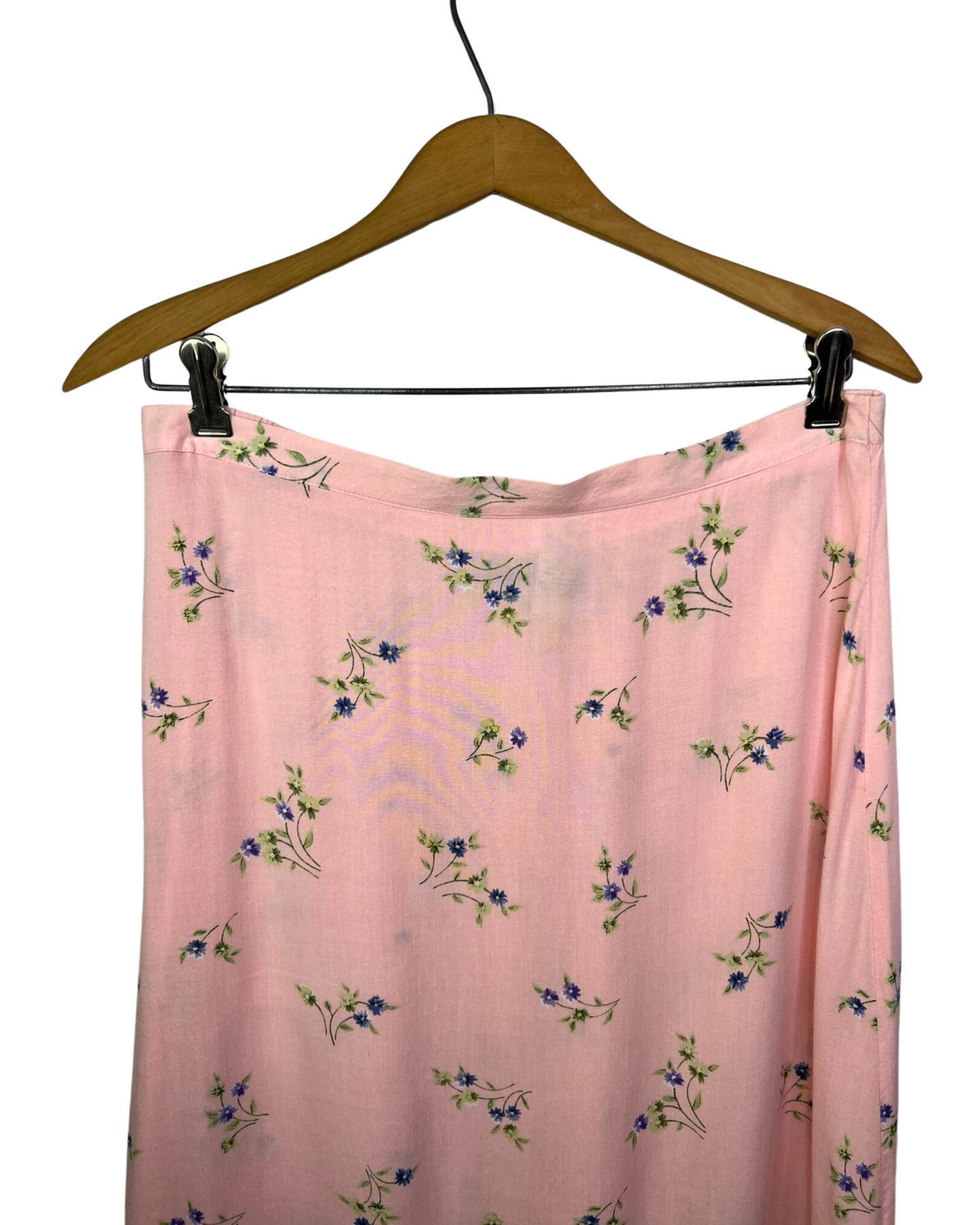 90’s Baby Pink Spring Floral Skirt Size Medium