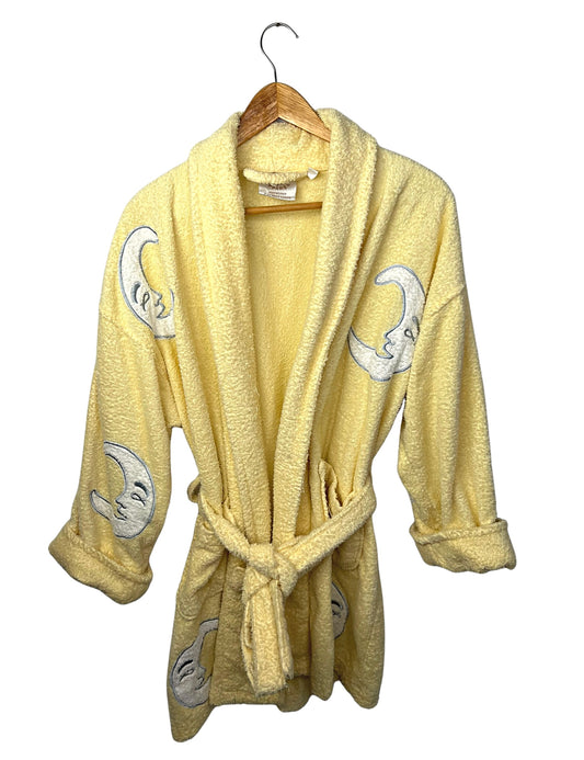 90’s Celestial Moon Terry Cloth Knee Length Bathrobe