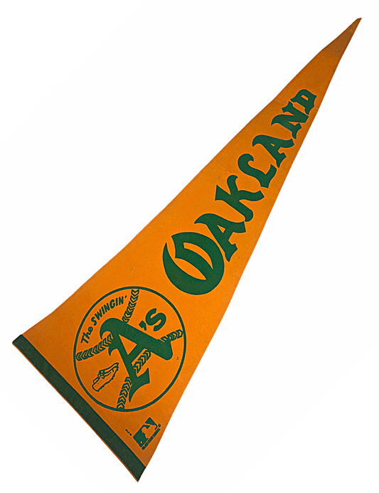 1970’s Oakland A’s Baseball Felt Pennant 30” x 12”