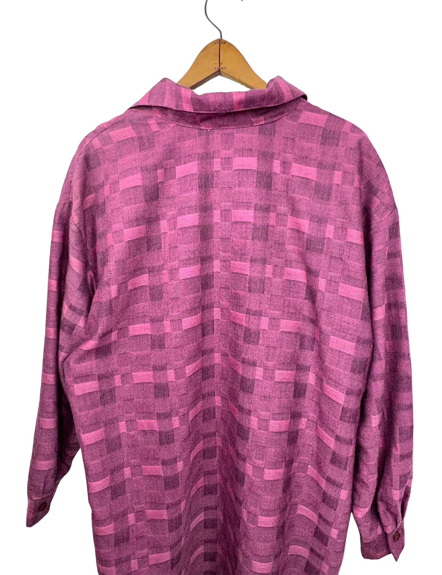 80’s Dina Finzi Pink Plaid Shirt Dress with Pockets size 2X