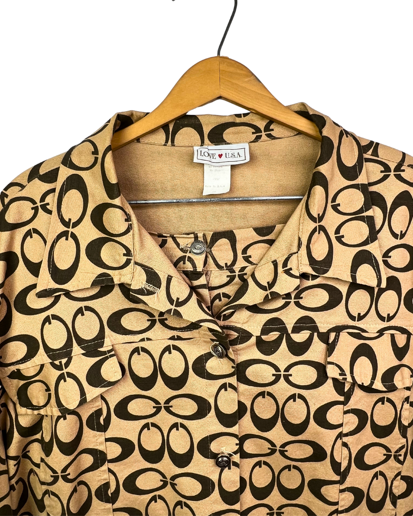90’s GG Monogram 2pc Jacket & Pant Set Size L/XL
