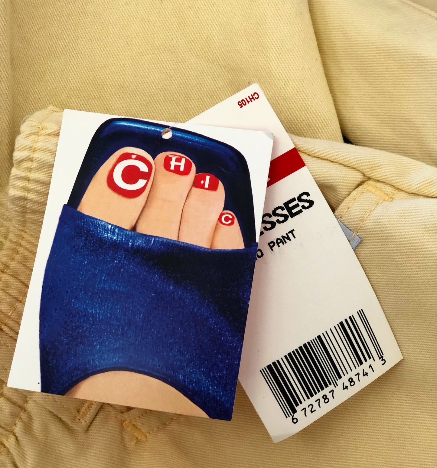 90’s Chic Jeans Pale Butter Yellow 100% Cotton Tapered Leg Baggy Jogger Pants