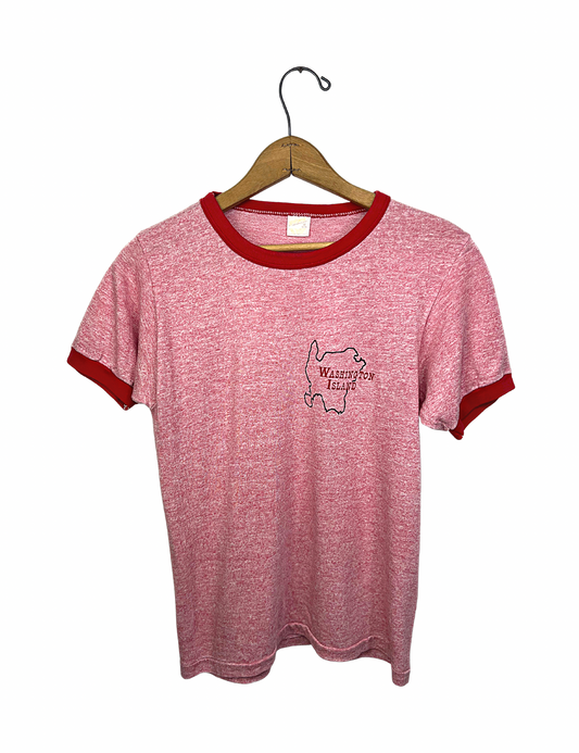 80’s Washington Island Door County Super Soft Tri-Blend Raglan Tshirt