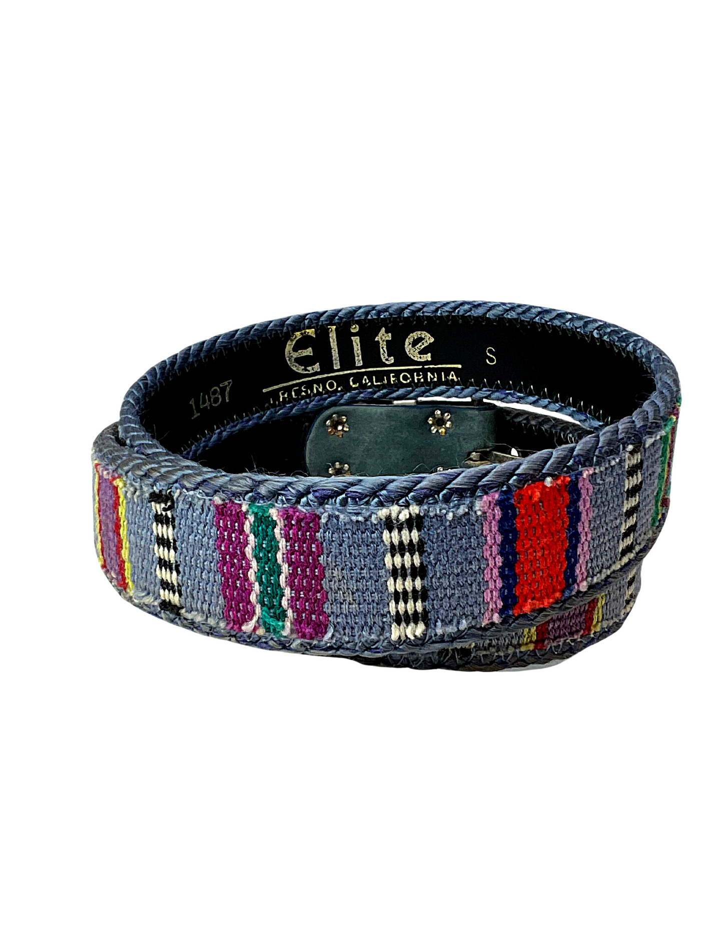 90’s Woven Multicolor Textile Belt Sz S