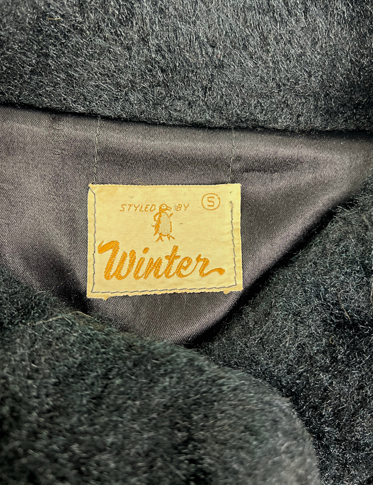 50’s Black Faux Fur Styled by Winter Fuzzy Jacket Size Medium