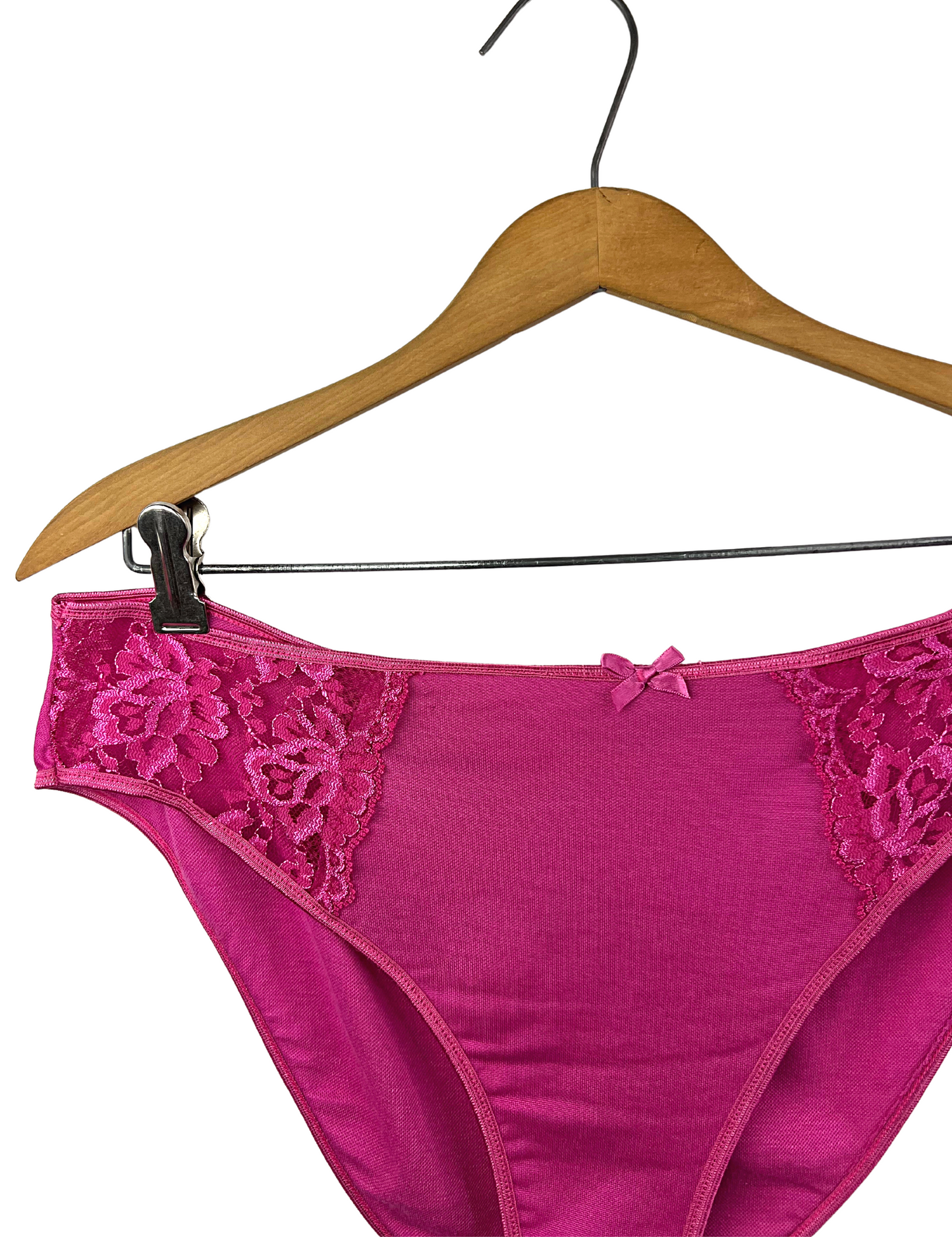 80’s Pink Lace Cotton Camisole + Panty Lingerie Set