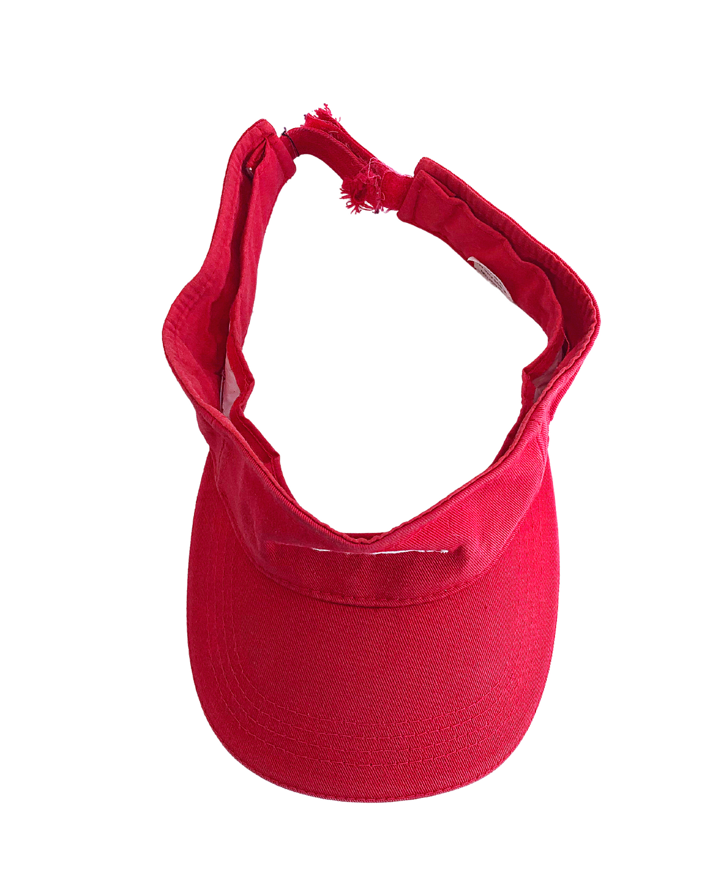 Vintage 90's ADIDAS TREFOIL Red Embroidered Logo Sportswear Atheltic Adjustable Visor Hat