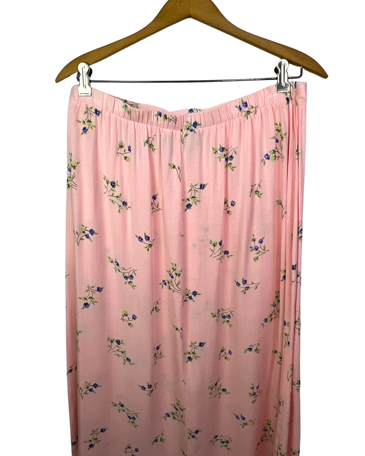 90’s Baby Pink Spring Floral Skirt Size Medium