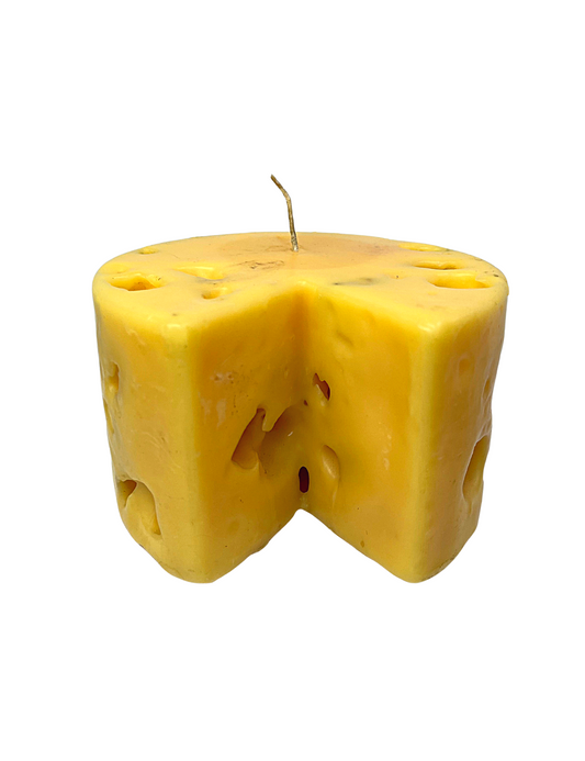 90’s Hunk of CHEESE Food-Shaped Candle 3” x 5”