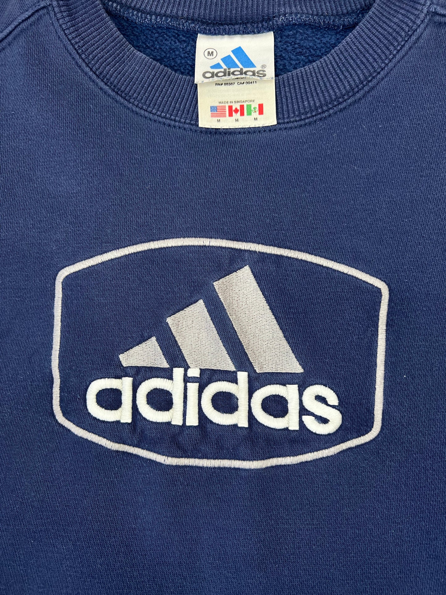 90’s Adidas Trefoil Logo Cropped Sweatshirt