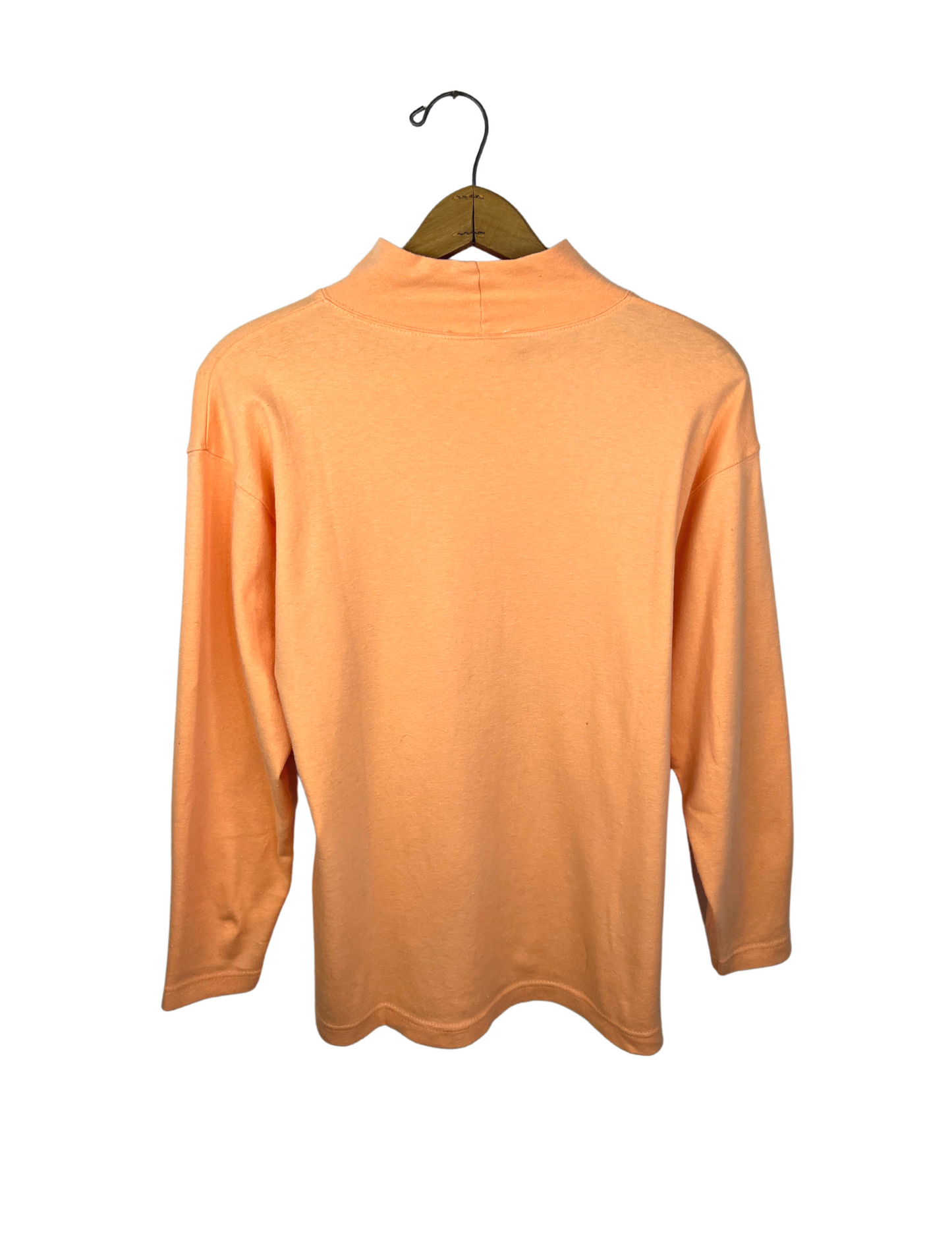 90’s Express Tricot Mac & Cheese Orange 100% Cotton Mock Turtleneck