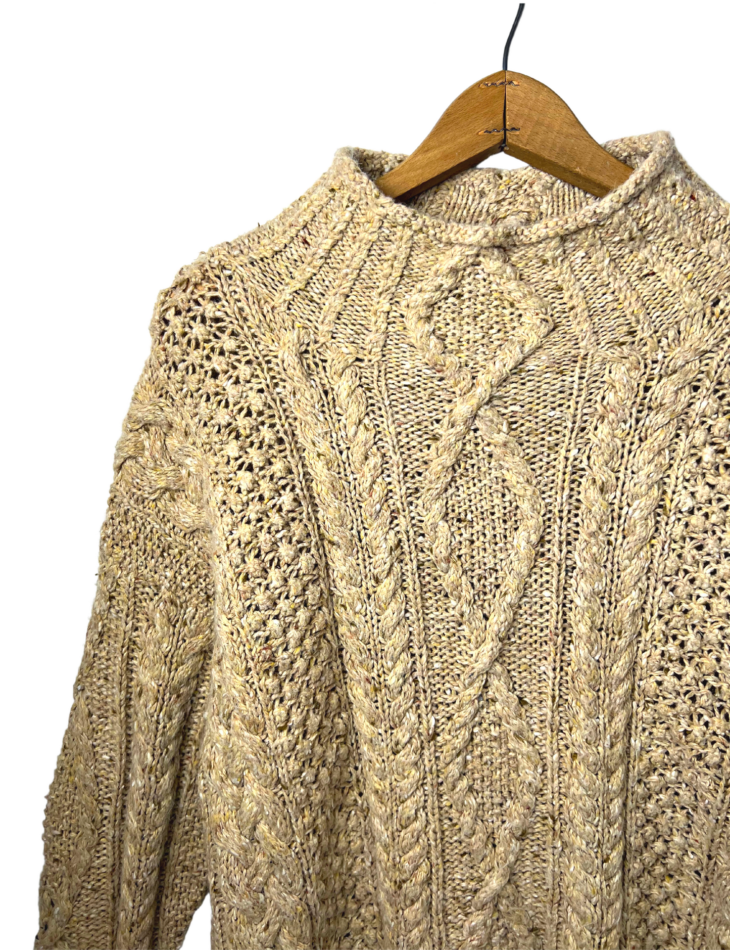 90’s Express Cable Knit Angora Chunky Mockneck Sweater