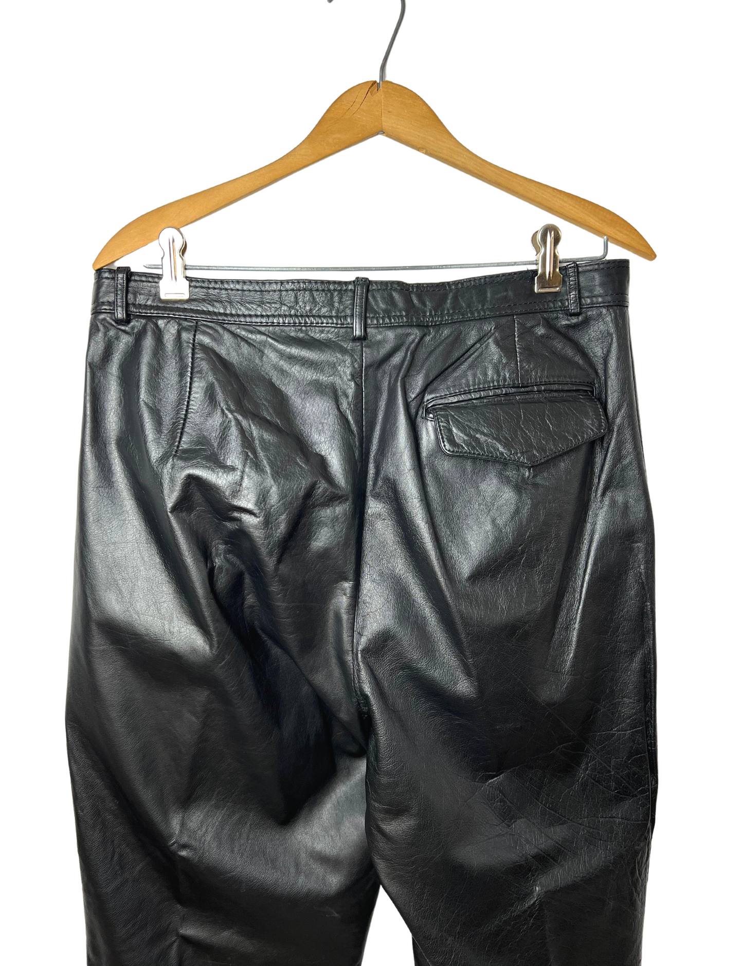 80’s Black Leather Motorcycle Pant