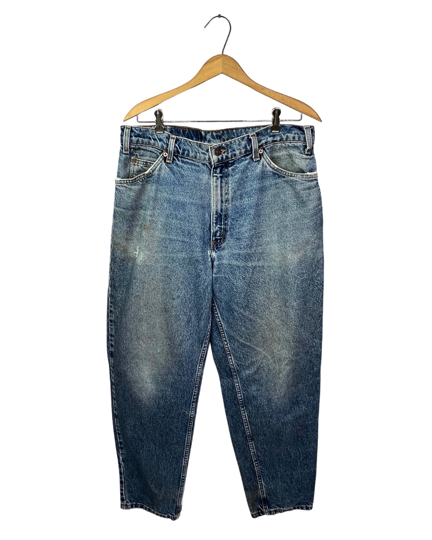 80’s Orange Tab Levi Strauss 560 Loose Fit Beat Up Denim Jeans Sz 34, 32