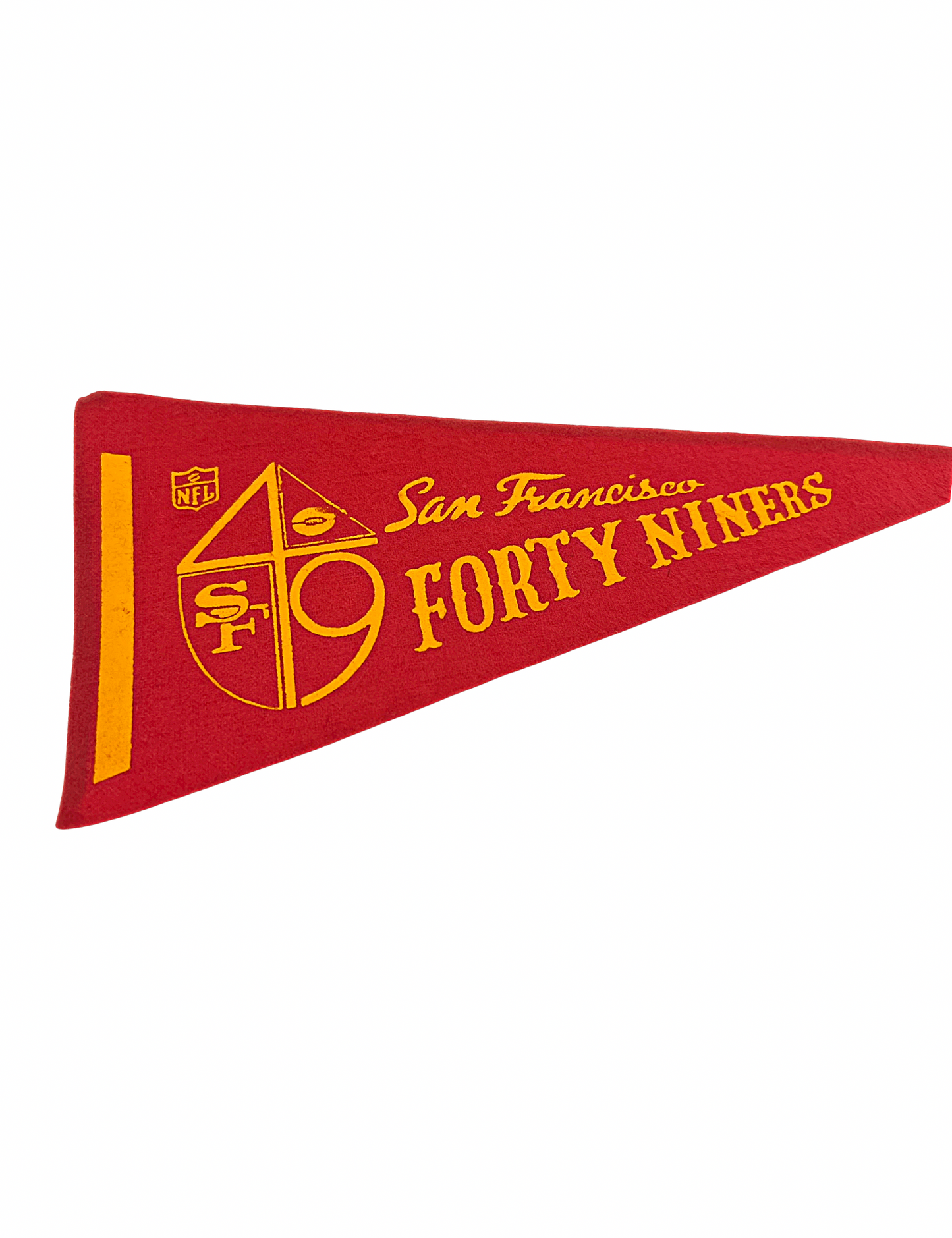 Vintage San Francisco 49ers Mini Football Felt Pennant 4.25” x 9”