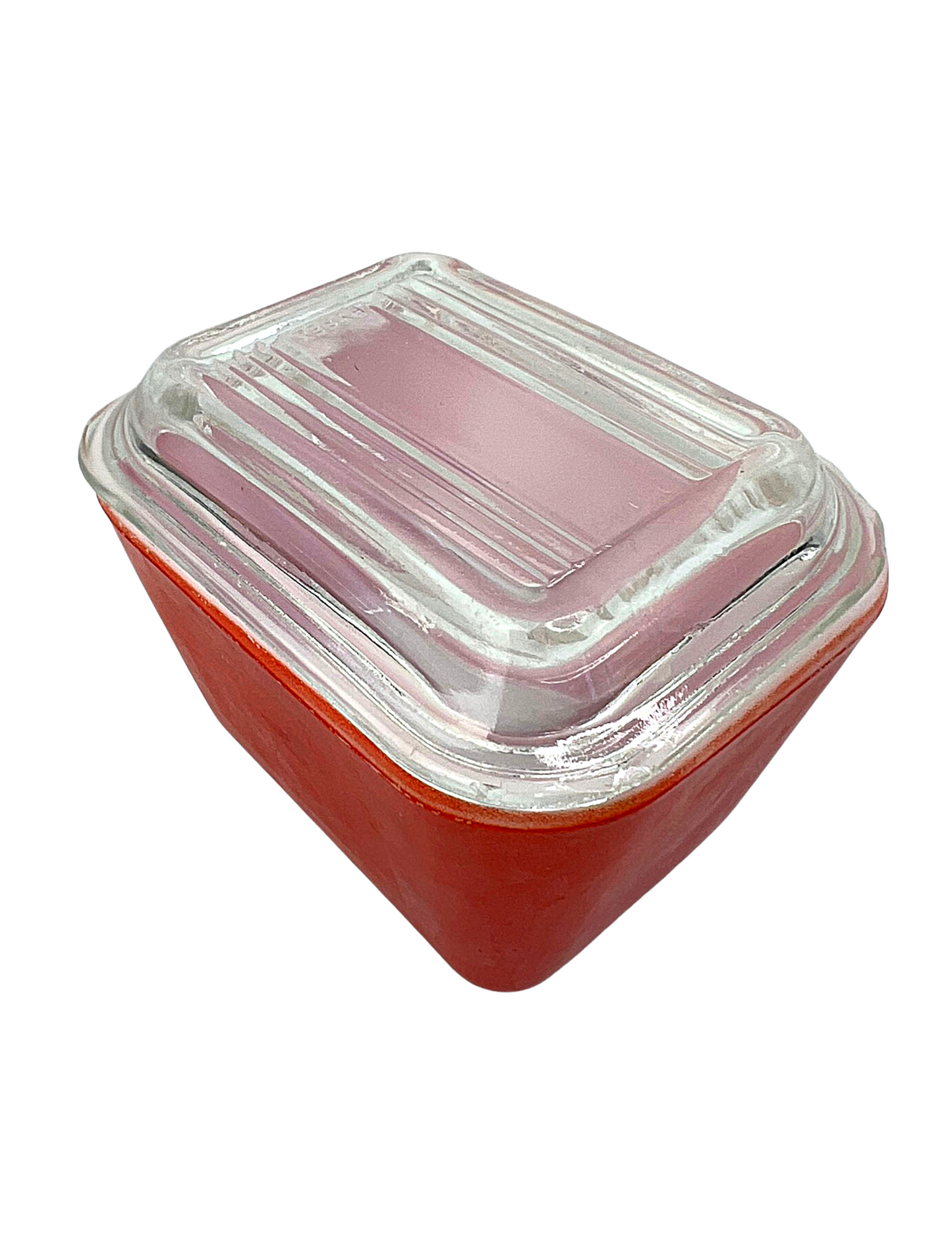 Vintage PYREX Refrigerator Dish Primary Red #501 Food Storage Container 3.75” H x 4” W