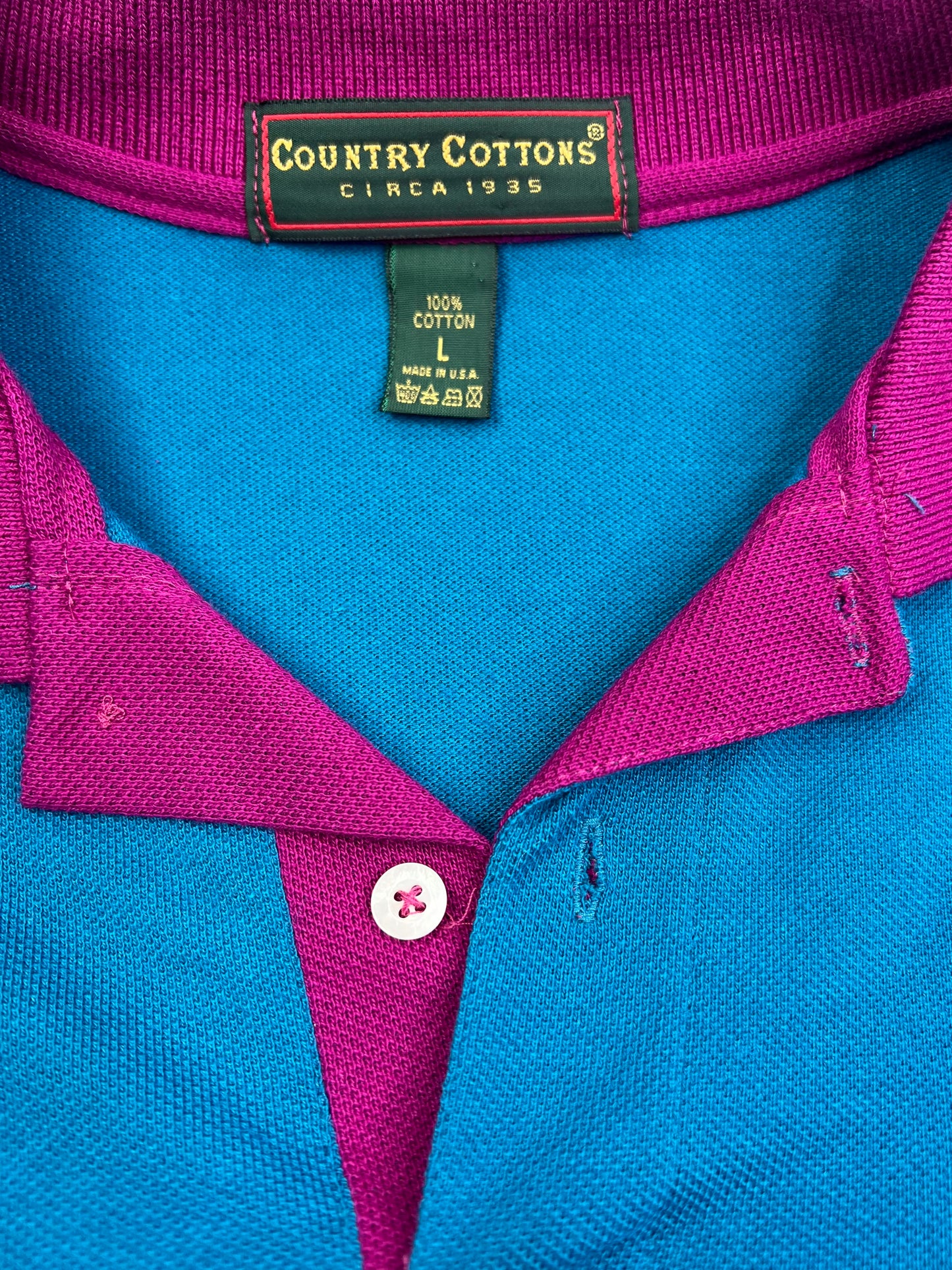 1998 Hillshire Farm Sausage Golf Tournament Colorblock Polo Size L/XL