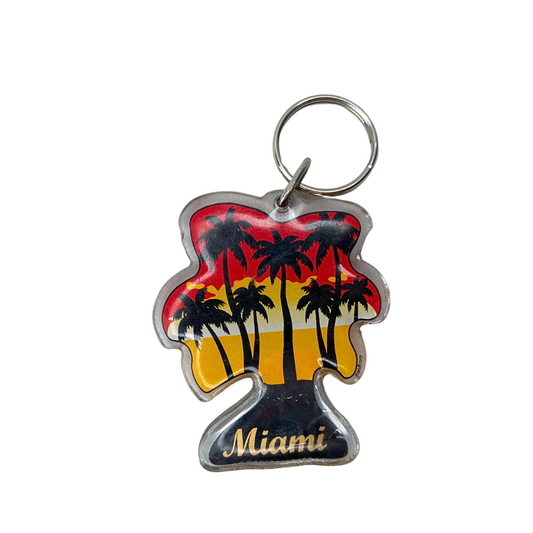 90’s Miami Florida Palm Tree Keychain Purse Charm