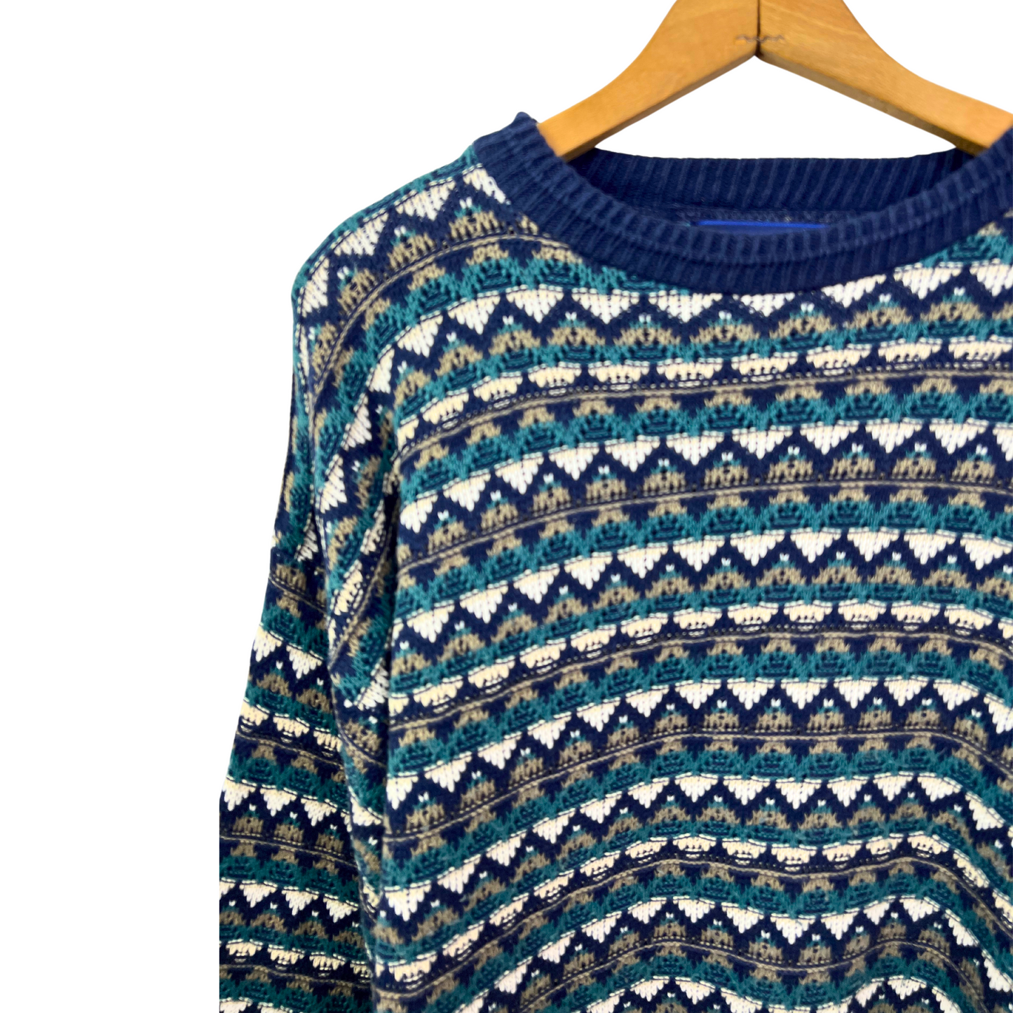 90s John Weitz Handknit Chunky Sweater Size L/XL