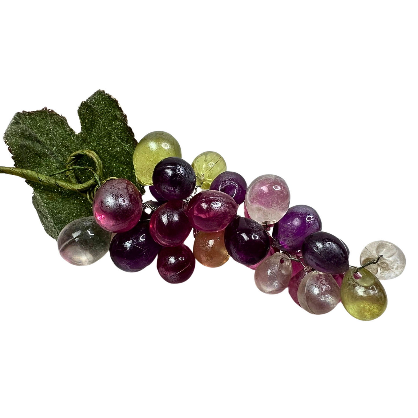 90s Glass Grape Small Ceramic Fruit