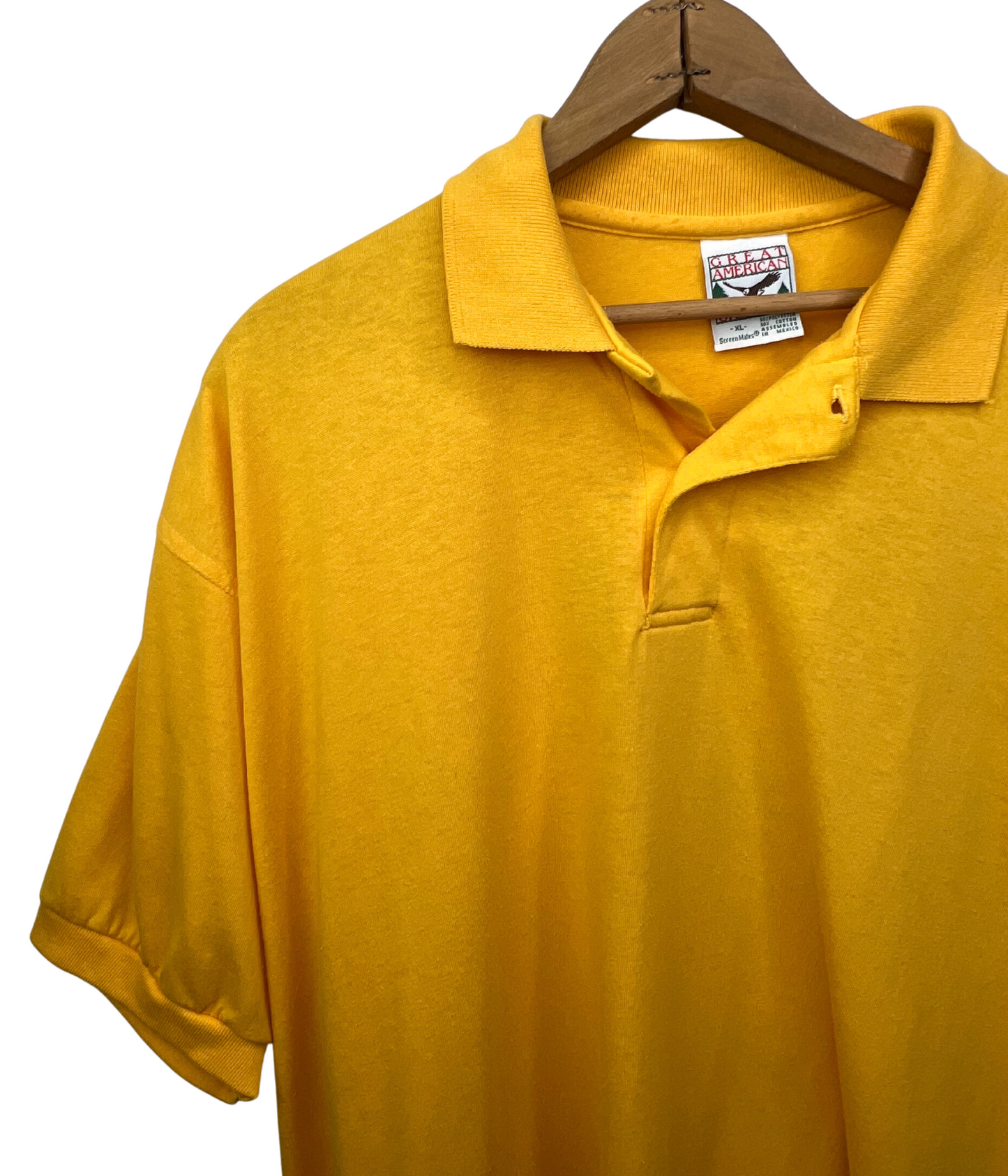 80’s Wisconsin Bucky Badger Yellow Polo Size L/XL